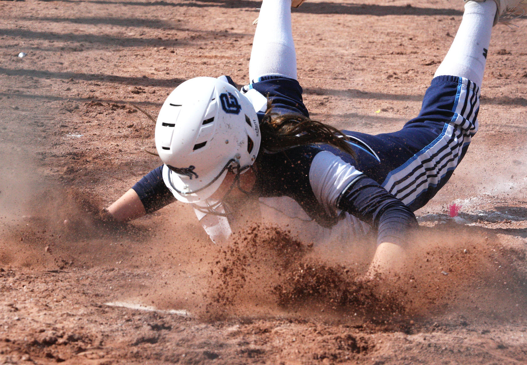 Sliding into home plate